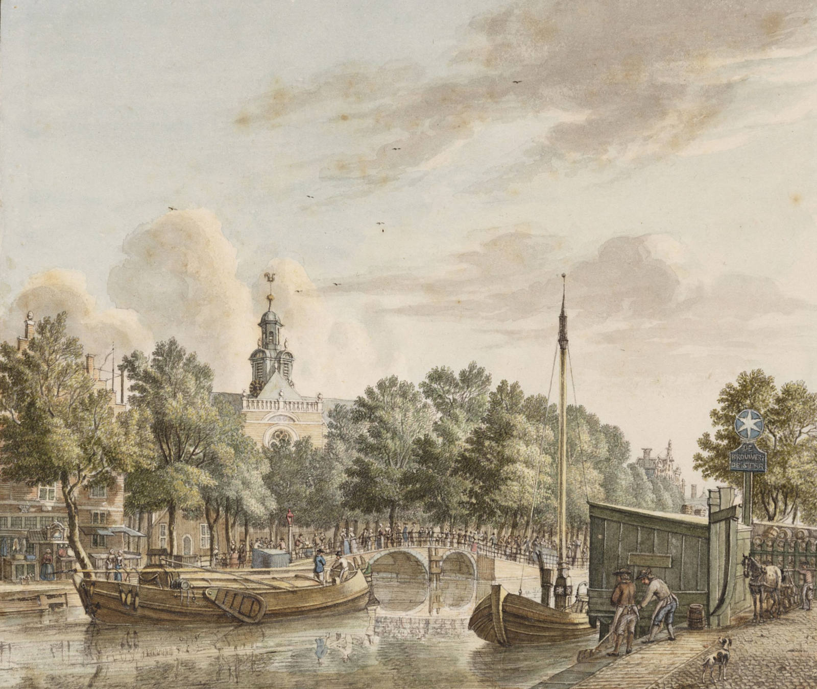 De brouwerijboulevard van Amsterdam